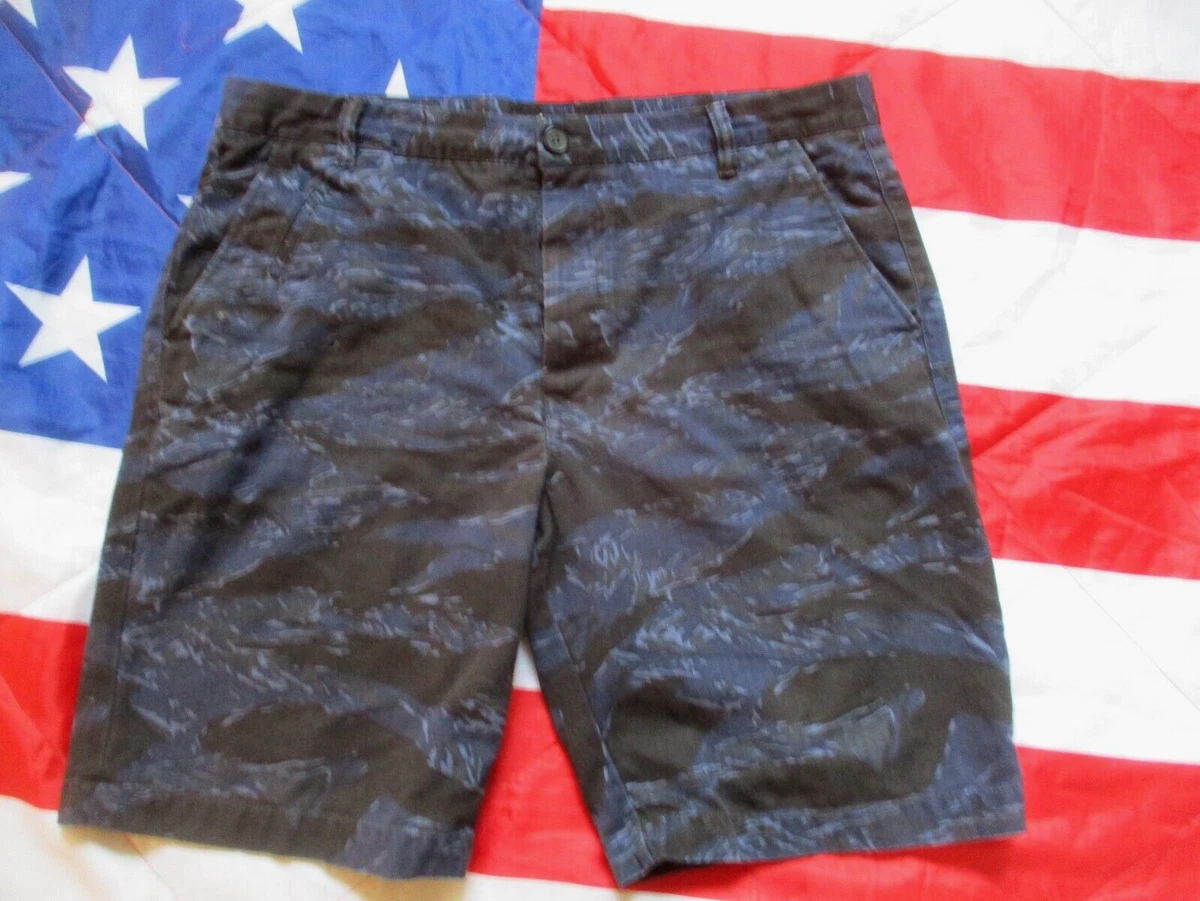 PANTALONES CORTOS DE COMBATE A RAYAS DE TIGRE ALL SAINTS ejército de Estados Unidos / arvn GUERRA DE VIETNAM AZUL MARINO JWD