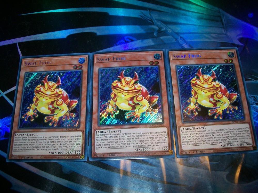 3x Swap Frog 1st Edition Secret Rare RA03-EN005 Yu-Gi-Oh!