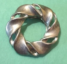 Vintage SCARF CLIP in Silver Tone