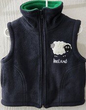 Irish Farmyard Friends Toddler Size 2 Ireland Sheep Fleece Vest Full Zip  8 