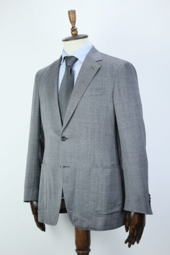 Lux CANALI Kei Gray PURE WOOL Solid Sport Coat Blazer Jacket 52IT 42US/UK - Picture 3 of 16