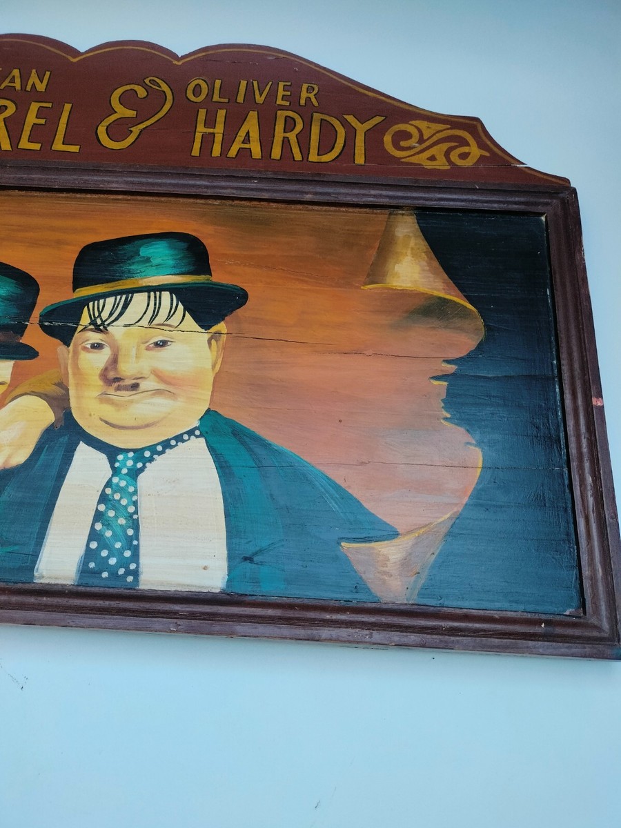 Laurel And Hardy Vintage Wooden Sign Wall Art 24