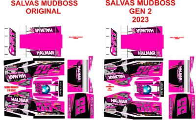 SALVAS MUDBOSS 1X10 TRAXXAS SLASH ALLISON RICCI 2020 THEME WRAP KIT 