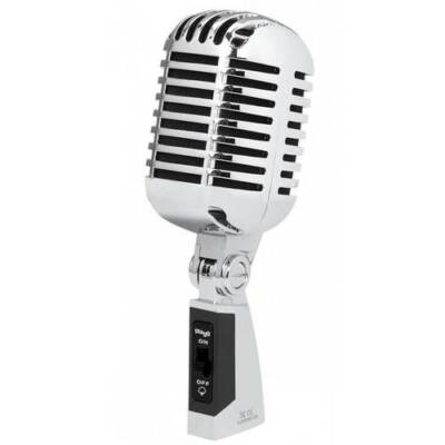 Stagg SDMP40CR Retro Vintage Mikrofon Dynamisch 50er Style Live Performace