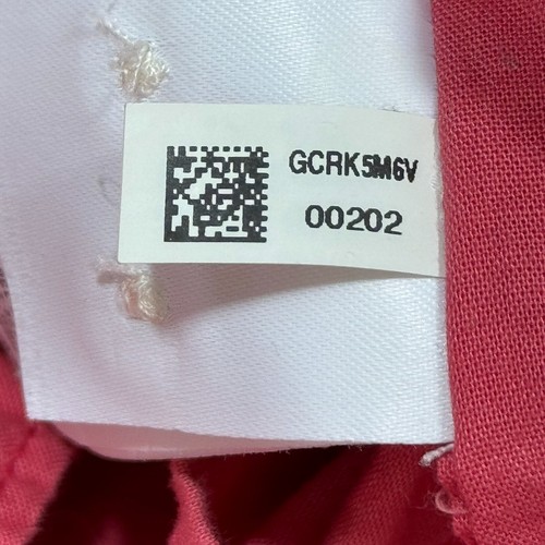 American Eagle Camp Shirt Button Down Medium Pink Geometric Triangle Dot Preppy - Picture 13 of 15