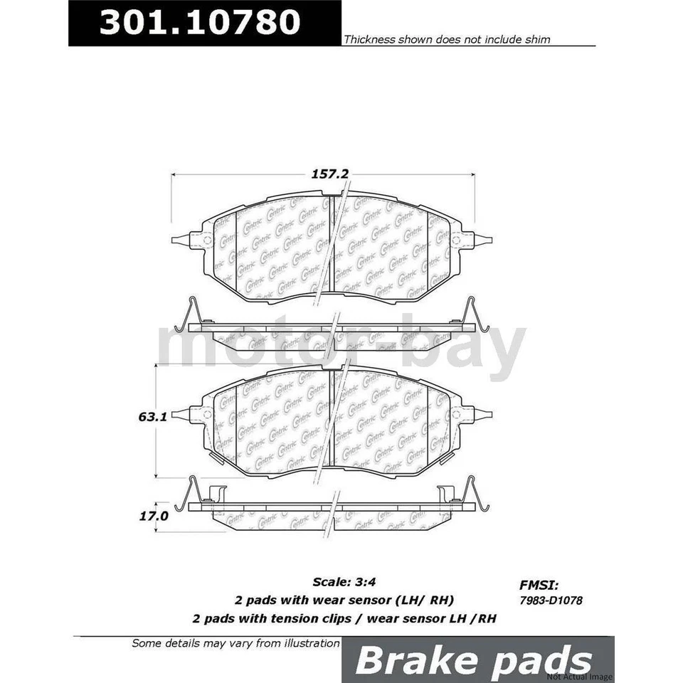 Front and Rear Ceramic Brake Pads For Subaru WRX 2019 2018 2017 2016 2015 - Image 4 of 4