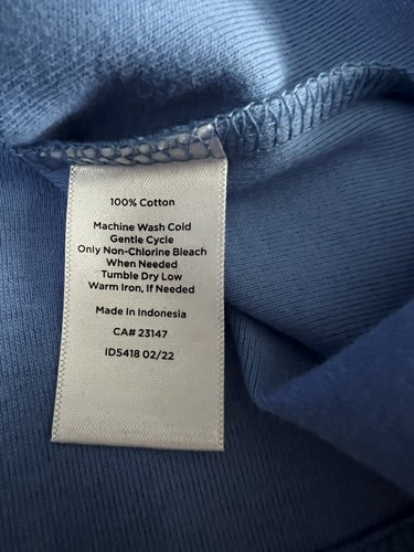 NEW! Women’s Talbots 100% Cotton Round Neck Top Size 3X - Solid Blue - Picture 5 of 6