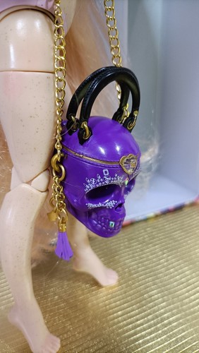 NO BARBIE Dia muertos mexican hat and skull bag ONLY no doll Rainbow High MGA - Imagen 3 de 4