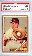 1962 Topps Haywood Sullivan Green Tint #184 PSA 9 A's 10737