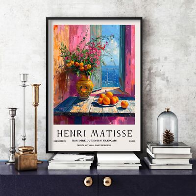 Henri Matisse Druck, Henri Matisse Ausstellungsposter, buntes Wandbild (34b)