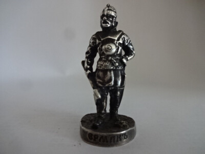 Metallfigur / Kosake / Campain of Ermak / Nr.406 01 / Altsilber / Yermak