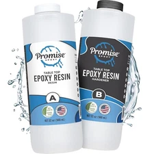 Promise Epoxy - 0.5 Gallon of Clear Table Top Epoxy Resin That Self Levels