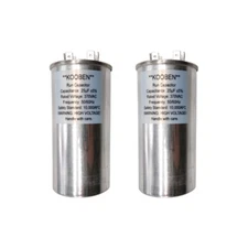 2 pcs 25uF 370VAC 50/60Hz Motor Run Capacitor Round