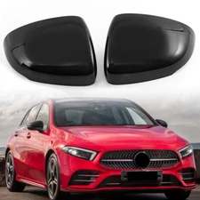 2PCS Gloss Black Side Mirror Cover Cap For Mercedes Benz W177 A Class W118 CLA