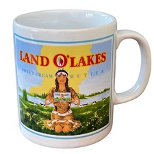 LAND O' LAKES Butter RETIRED LOGO Coloroll Kilncraft England Coffee Tea Mug Cup