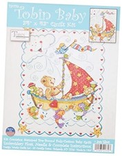 T21770 Sail Away Baby Quilt Stamped Cross Stitch Kit