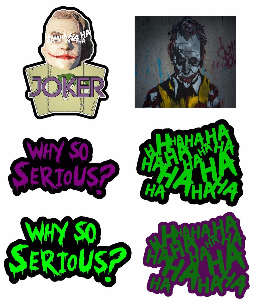 Autocollant  Hahaha  Grand Joker Batman Caractères Sticker