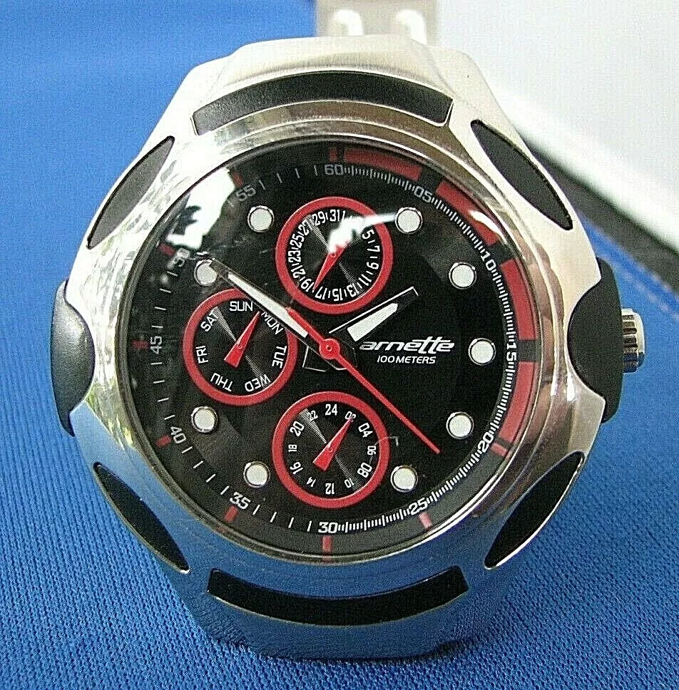 Arnette Multi Function Quartz Watch with Stainless Steel Bracelet