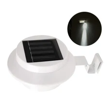 3 LED Solar Powered Gutter Light Outdoor/Garden/Yard/Wall/Fence/Pathway Lamp