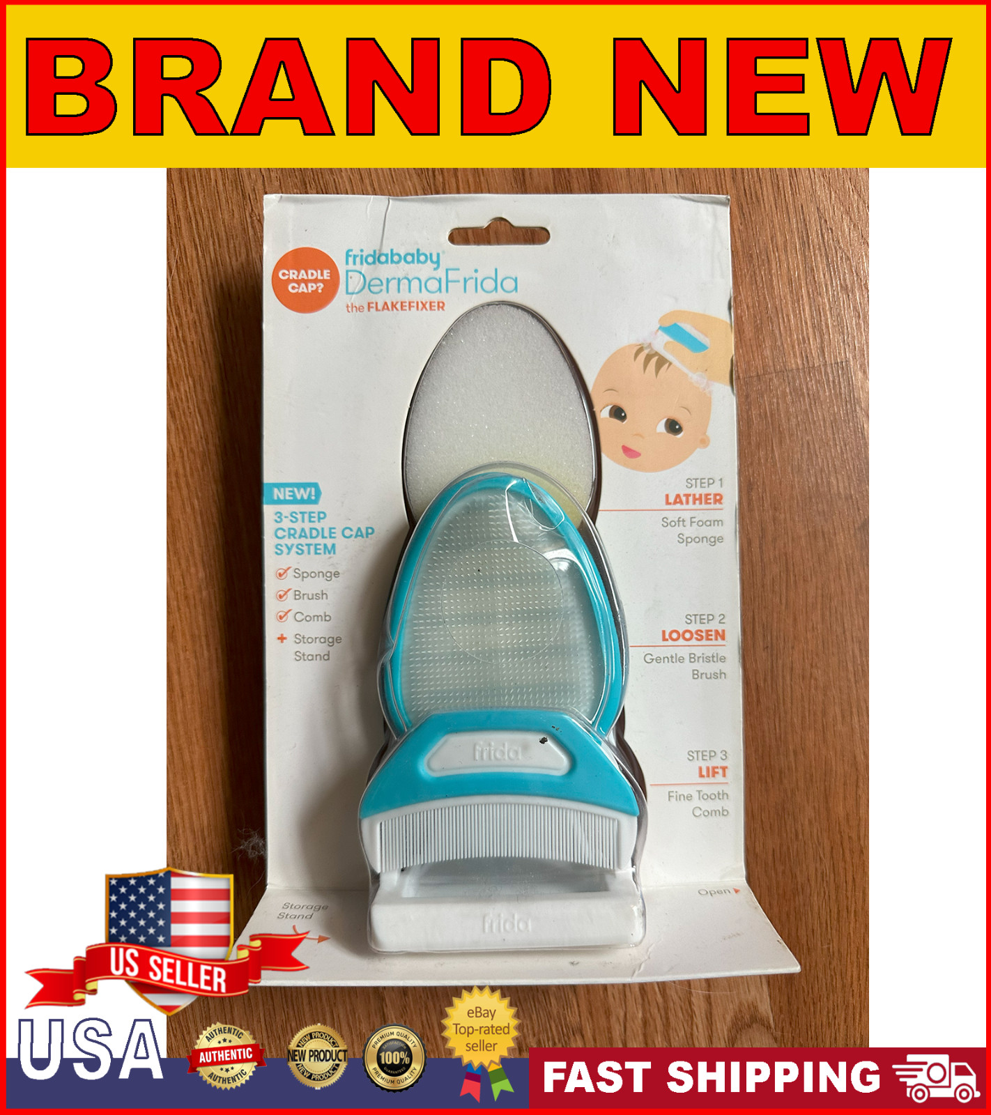 Step Cradle Cap System Fridababy Dermafrida Frida Baby The 3-Step