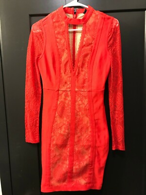 Red party dress for woman very sexy for a date/cocktail. Excellent Condition