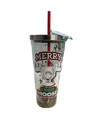 Spoontiques Christmas Vacation Glitter Cup w/Straw