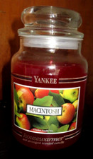 Yankee Candle Macintosh Large Housewarmer Candle Black Band 22 Oz New Retired