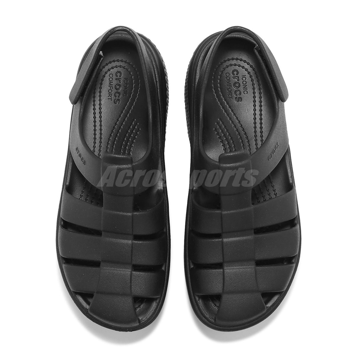 Crocs Stomp Fisherman Sandal Black Platfotm Men Unisex Slide