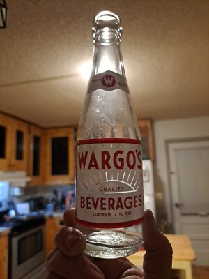 Vintage Wargos Quality Beverages 7oz ACL Port Carbon Pa Bottle