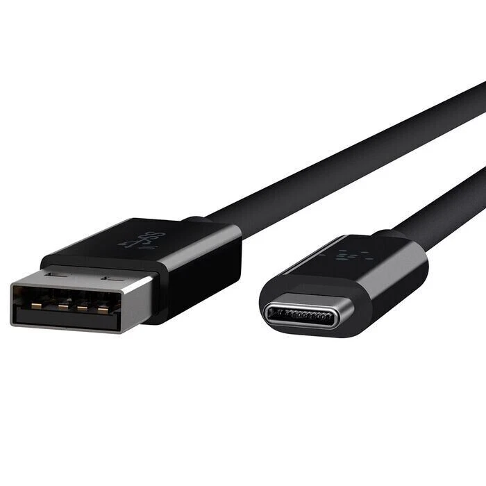 Belkin F2CU029BT1M-BLK 3.3Ft USB-A 3.1 to USB-C 3A Data Charging Cable Black - Image 3 of 4