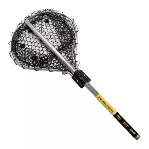 Sportsman Series Landing Net, 17 x 19 Hoop, Premium Rubber Netting, 36 in Handle