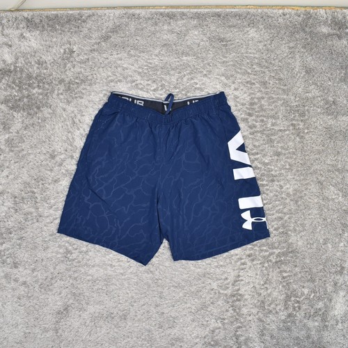 Men Under Armour Athletic Shorts Polyester Size L Loose Heatgear Gym Pockets - Picture 2 of 8