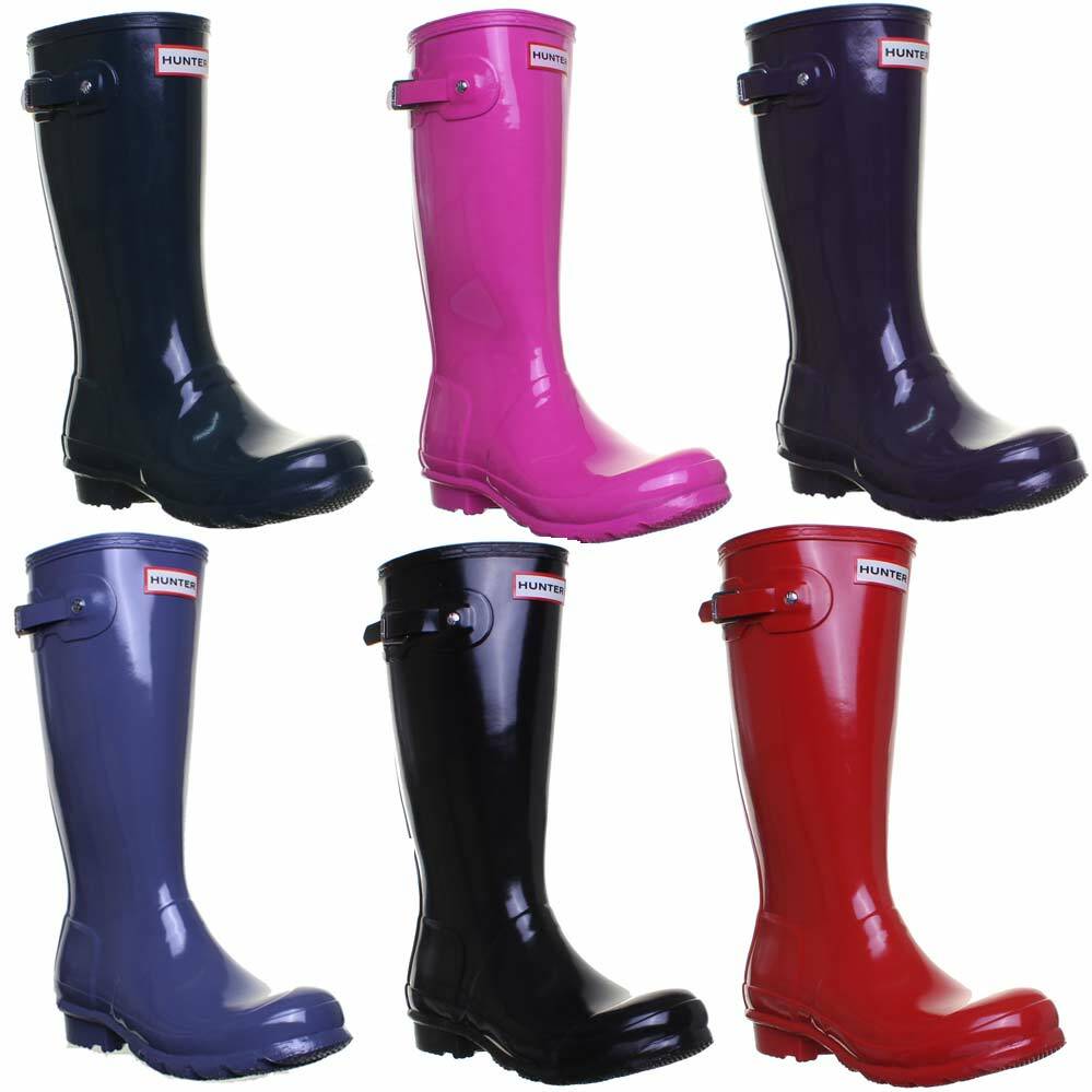 Hunter Original Kinder Glanz Lack Junior Gummistiefel Größe Eu 12