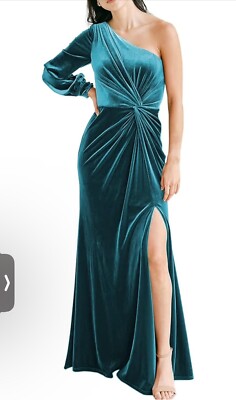 velvet mother of the groom dresses Bride Long Flutter Sleeve Gown Sequins Sleeve Dark Green Mother of the