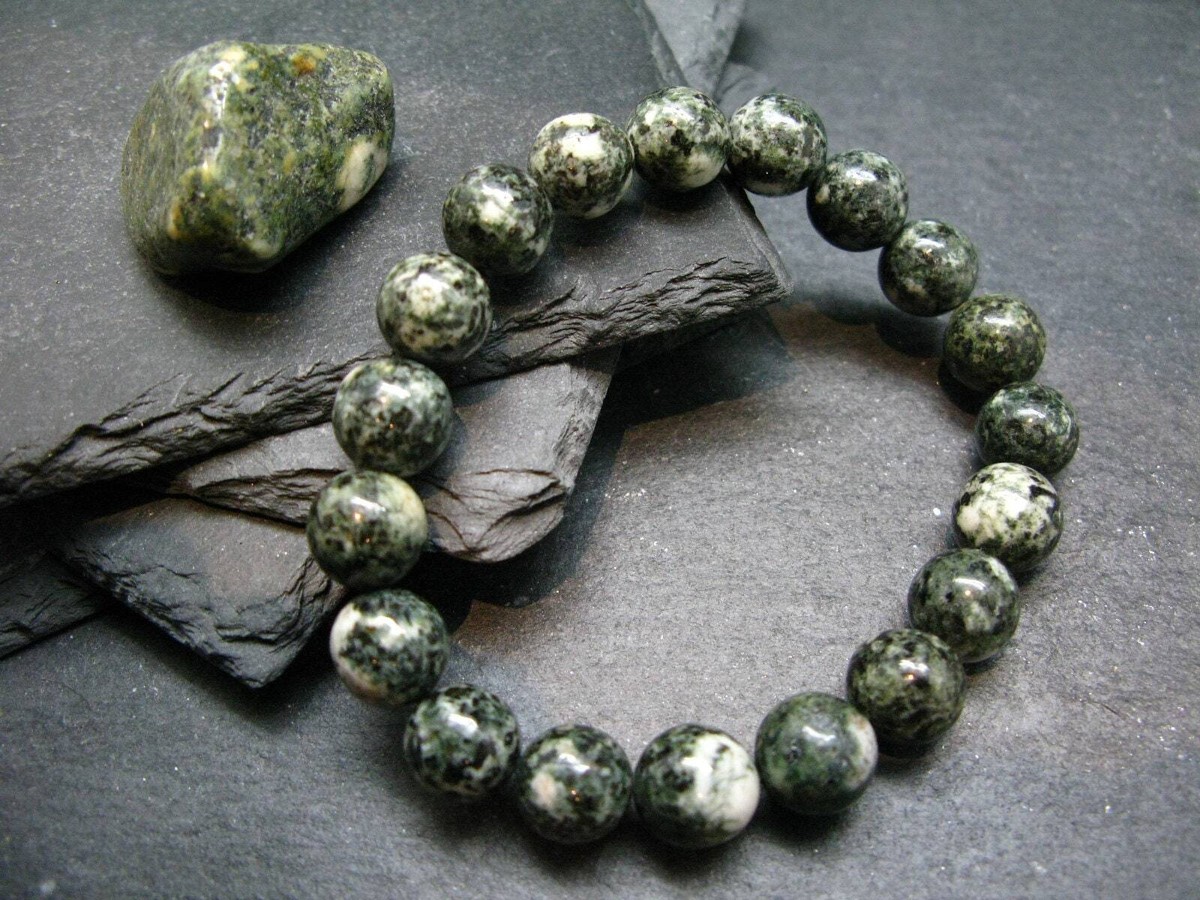 Preseli Stonehenge Bluestone Genuine Bracelet ~ 7 Inches ~ 10mm