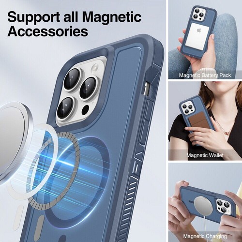 For iPhone 12 13 14 15 16 Pro Max Defender XT Case MagSafe Heavy Duty Cover - 第 51/73 張圖片