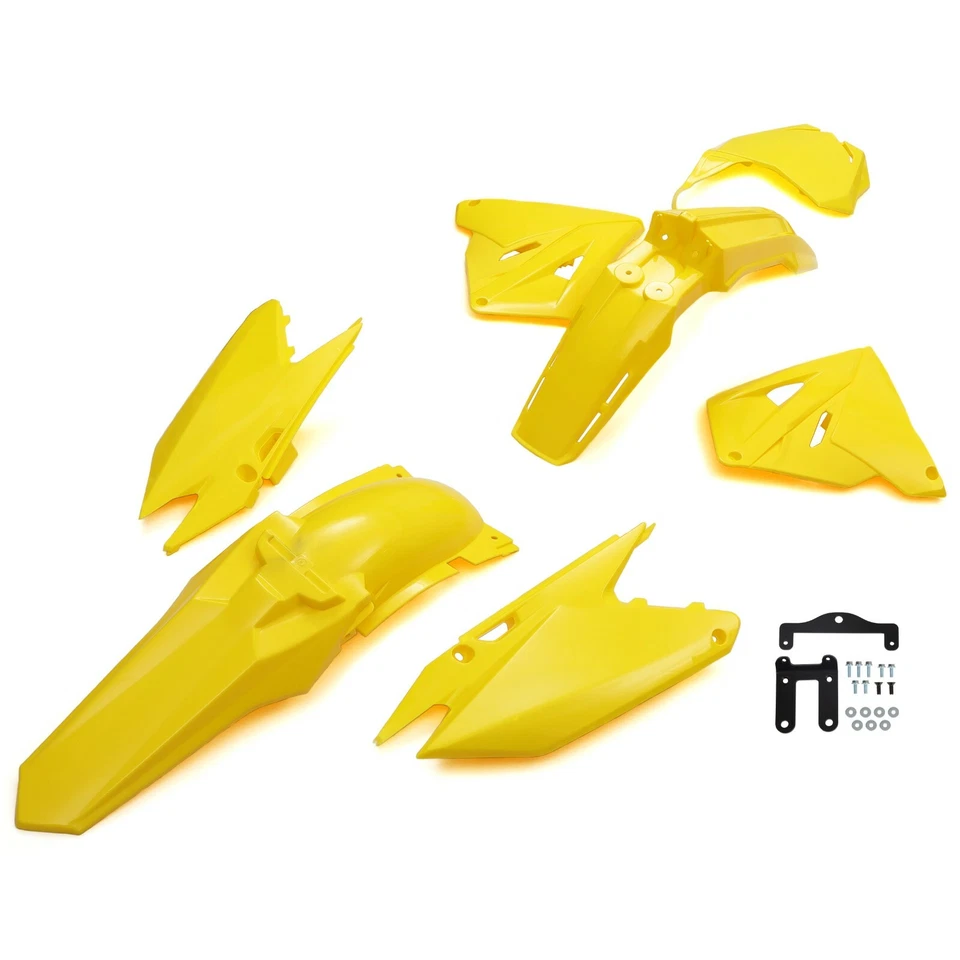 黄色重塑塑料套件全新样式 2019 适用于铃木 RM250/RM125 2001 - 2008 — 第 3/4 张图片