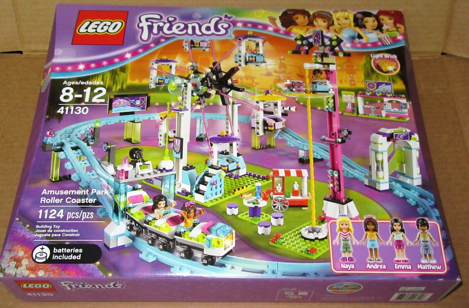 LEGO 41130 FRIENDS ~ Amusement Park Roller Coaster ~ NISB Retired Ferris  Wheel