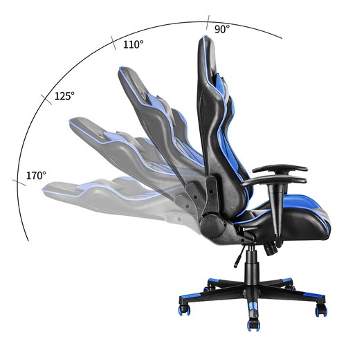 Luxury Executive Race Gaming Office Chair Gas Lift Swivel PC Computer Desk Chair - Picture 97 of 195