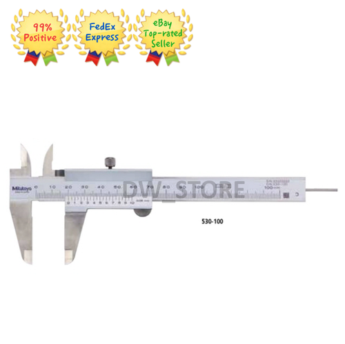 Mitutoyo 530-100 METRIC Vernier Caliper 0-100mm Graduation 0.05mm Analog Caliper - 第 1/1 張圖片