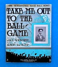 Take Me Out to the Ballgame 1908 Original Baseball SHEET MUSIC Henry Fink!