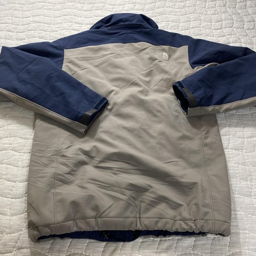North Face Jacket Mens Small Blue Gray Soft Shell Full Zip Outdoor Winter Coat - Picture 5 of 13