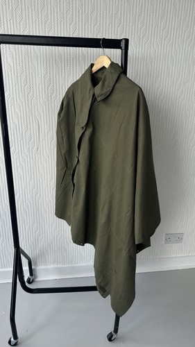 1950's Strauss & Sons British Military Poncho / Waterproof Rain Cape Khaki - Picture 6 of 12