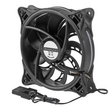 120mm PWM 4Pin Interface Computer Case Fan 12025 12V RGB LED Color 4.72in Coo...