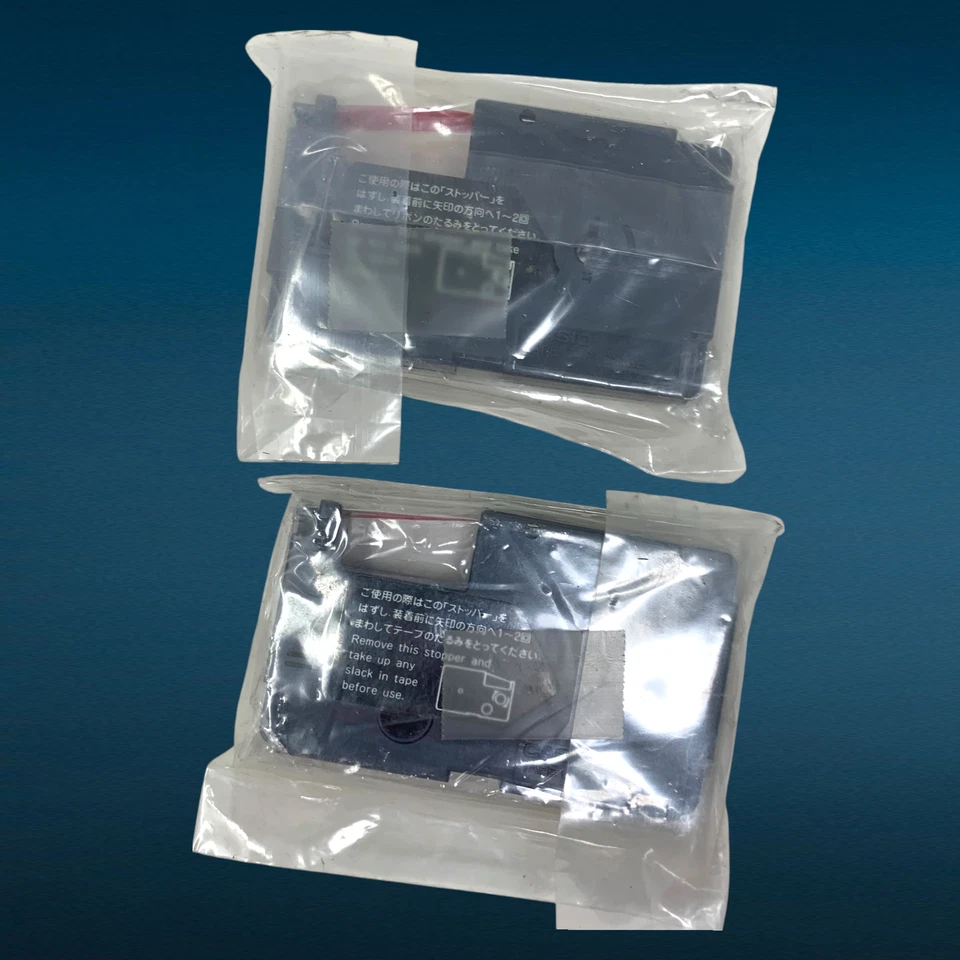 Lot 2 NEW Casio Label Printer Name Land 9mm IR-9WER White Tape Red Ink Sealed - Image 3 of 3