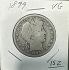 1899 Barber Half Dollar VG/ 50c Silver