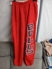 Vintage Chicago Bulls Mens Large Red Sweatpants 90s USA Made
