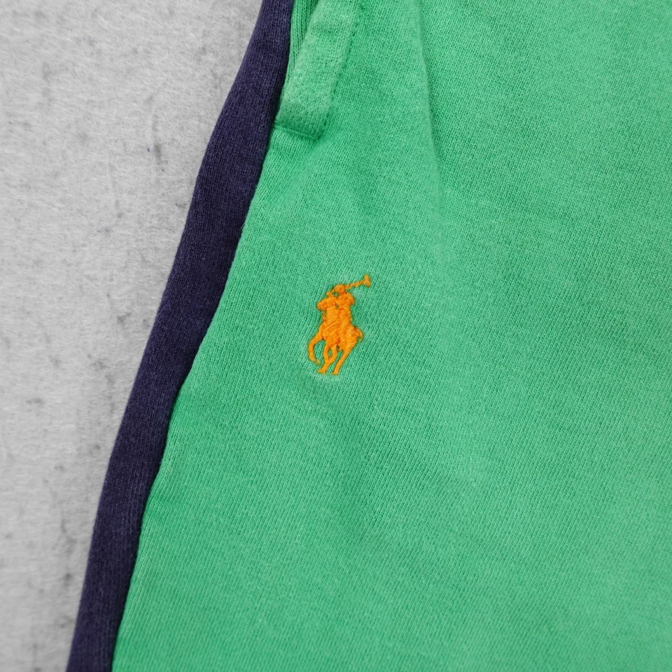 Pantalones Cortos Polo Ralph Lauren Para Hombre Medianos Bloques de Color Verde Blanco Naranja Polar Sudaderas Foto 3 de 4