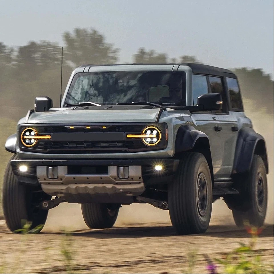 Left+Right Full LED DRL Headlamps For 2021-2024 Ford Bronco Front Headlights Foto 3 de 4