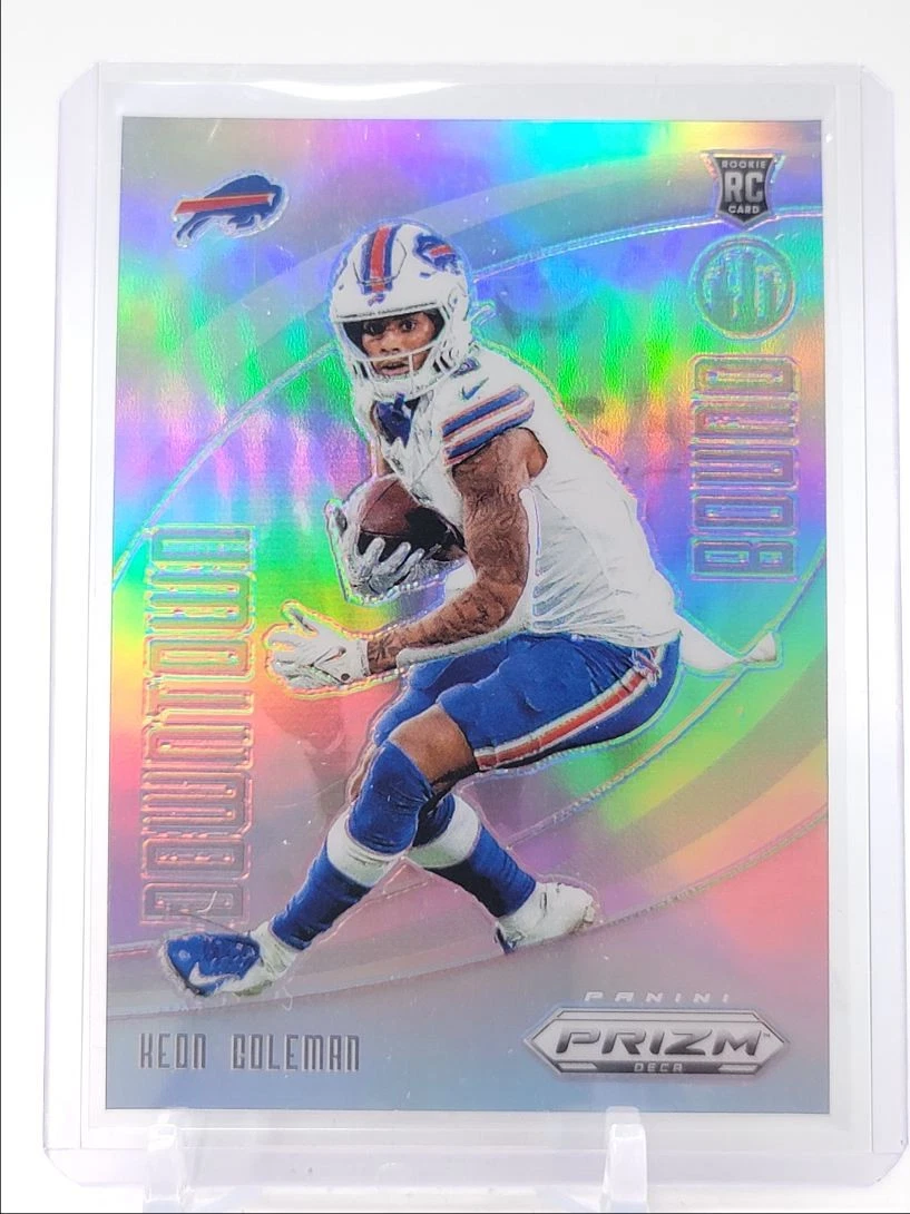 KEON COLEMAN 2024 PRIZM DECA ROOKIE DOWNTOWN BOUND SILVER BILLS RC Q2554